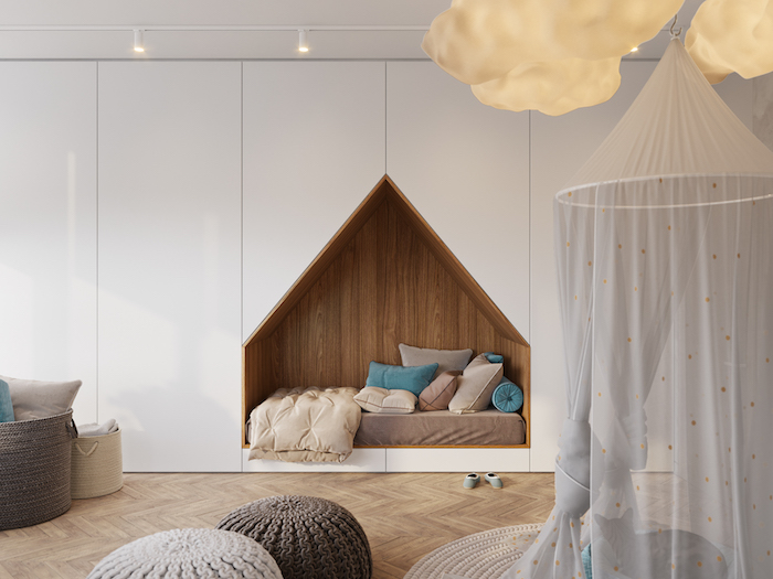 Детская кровать в стене: дизайнер Алеся Касьяненко