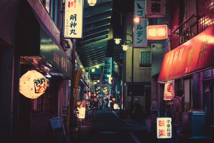 Потрясающие ночные фотографии улиц Токио от Масаси Вакуи