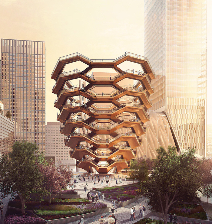 Томас Хезервик проектирует смотровую площадку "Vessel" для Hudson Yards, Нью Йорк