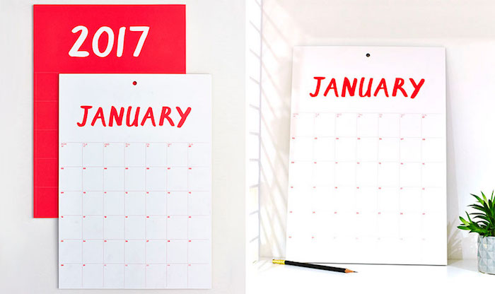 13 современных дизайнерских календарей 2017