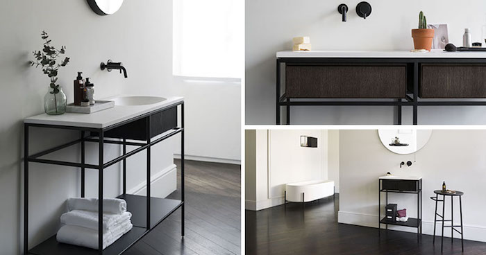 Коллекция минималистичных консолей для ванной от Norm Architects