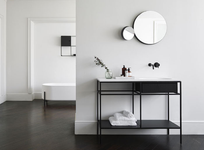 Коллекция минималистичных консолей для ванной от Norm Architects