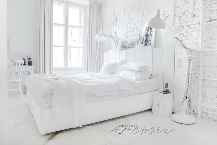 Белая спальня: 32 фото