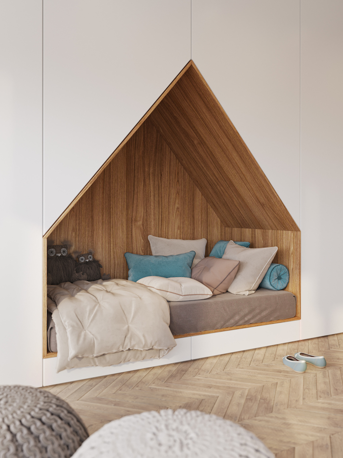 Детская кровать в стене: дизайнер Алеся Касьяненко