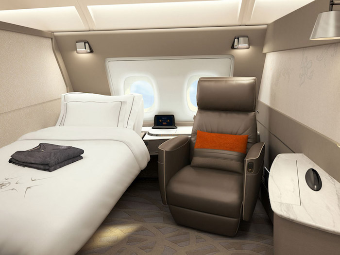 Сингапурские Авиалинии представили "апартаменты" с двуспальными кроватями