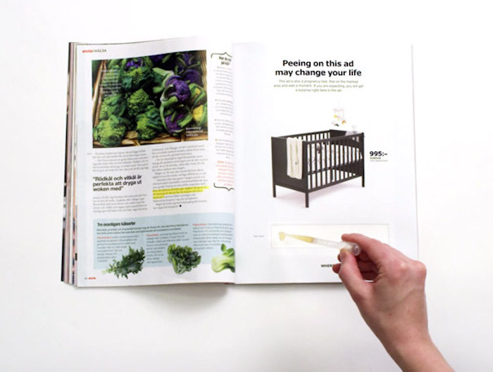 IKEA: тест на беременность прямо в журнале